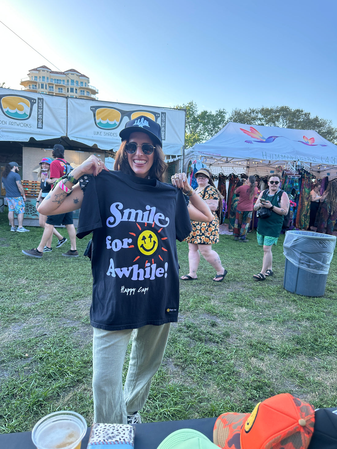 Smile For Awhile Tee - Black