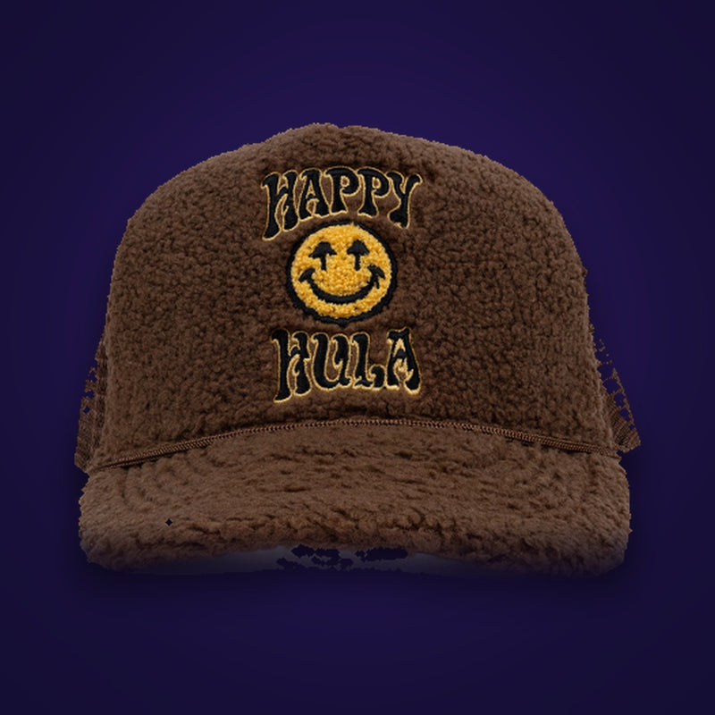 Happy Caps x Hulaween Sherpa Trucker - Brown