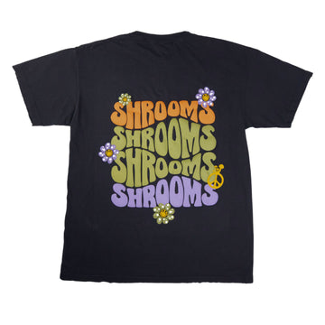 Mushrooms & Daisies Tee - Black