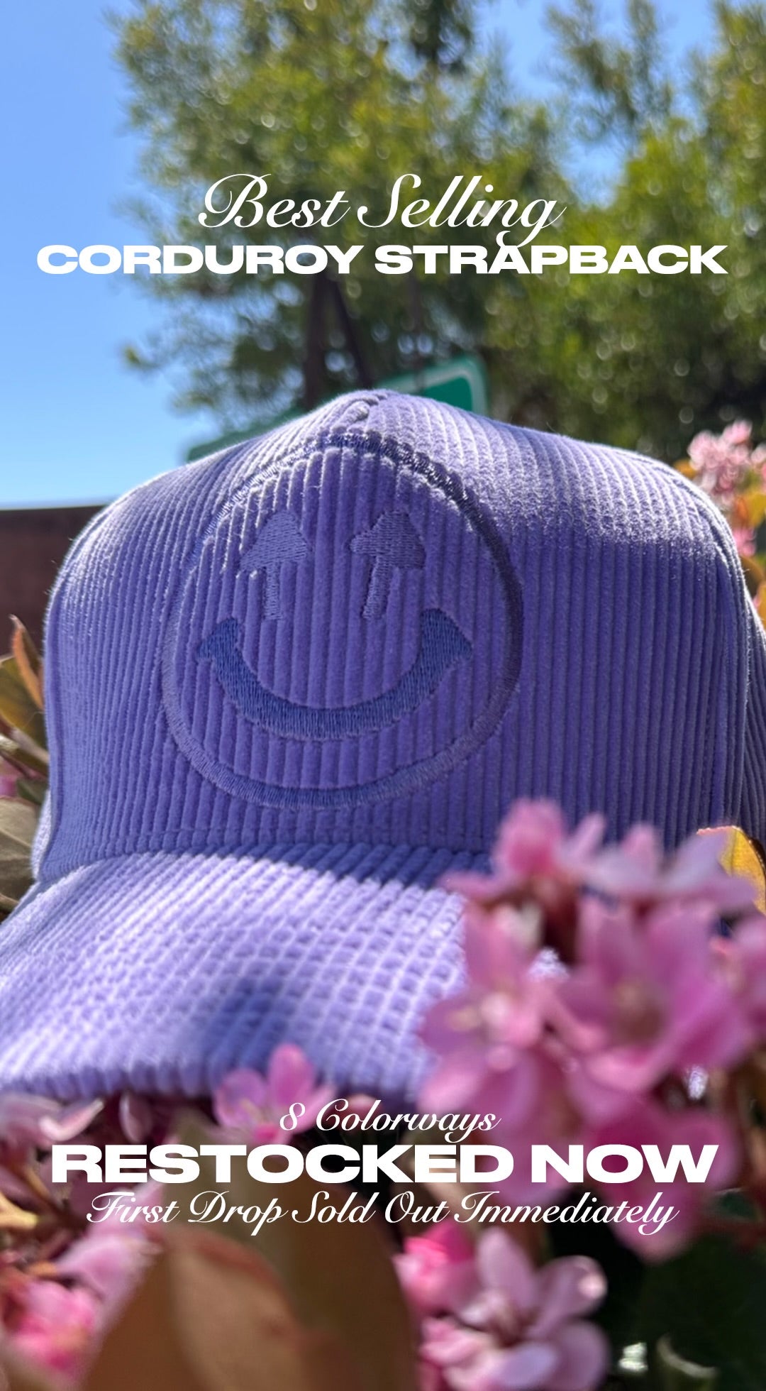 Corduroy Logo Cap - Lavender