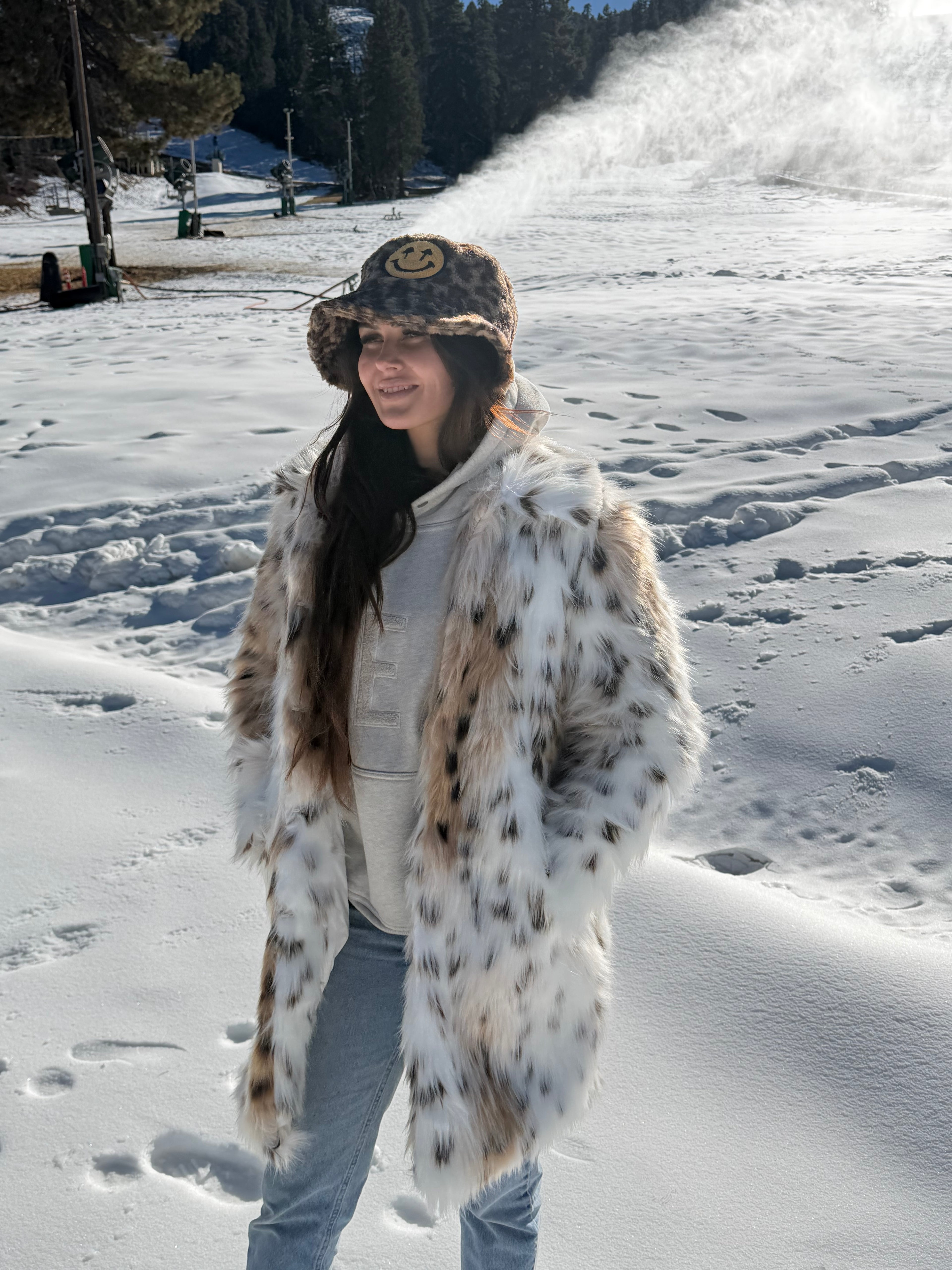 Bucket Hat - Leopard sherpa
