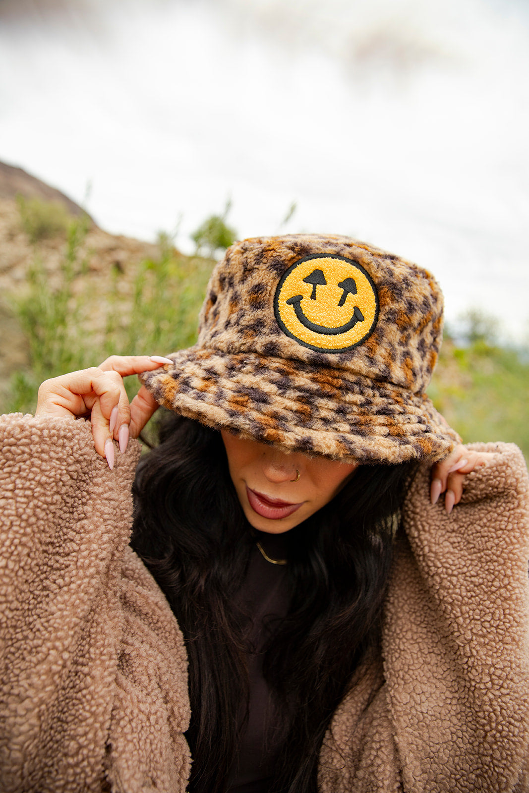 Bucket Hat - Leopard sherpa