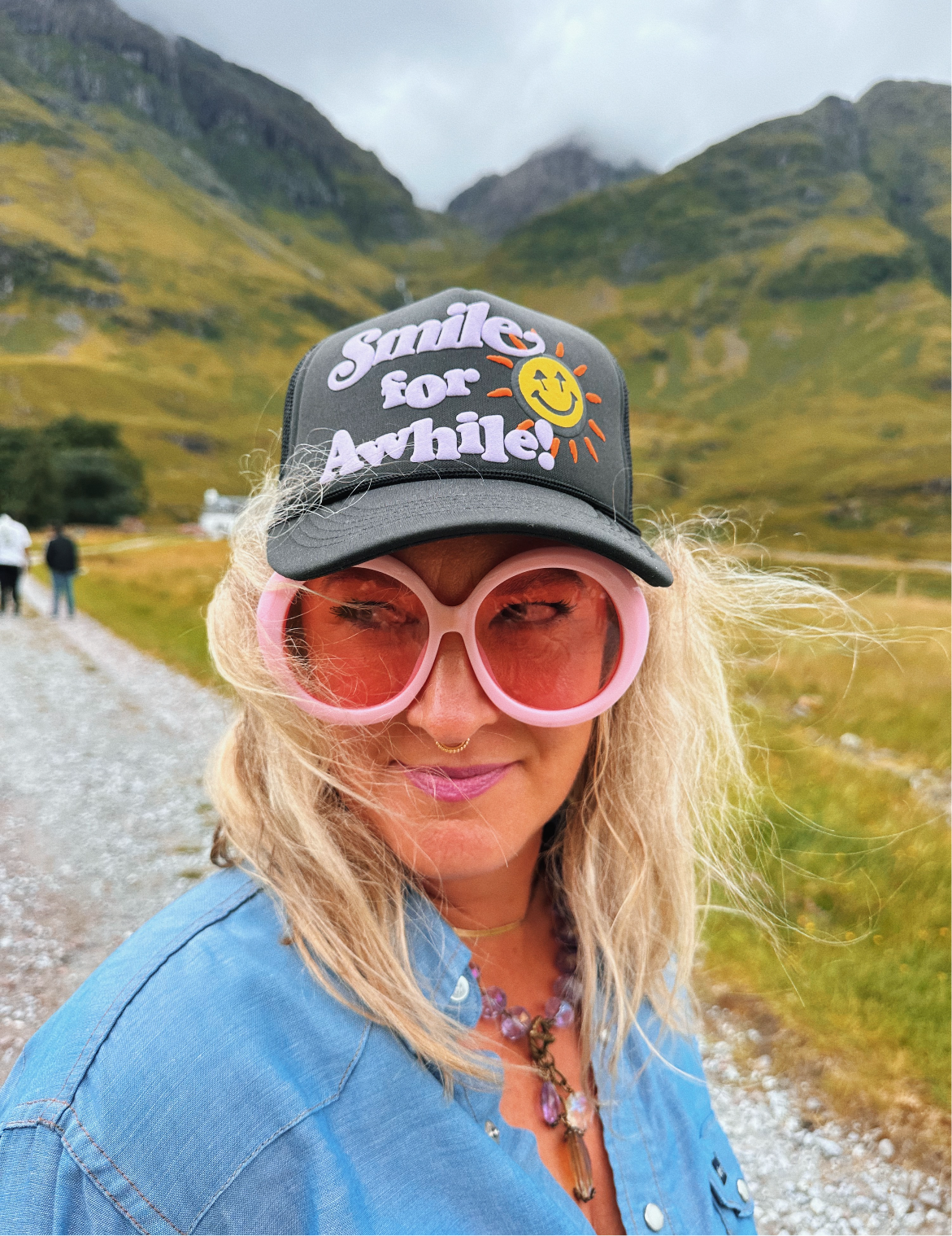 Smile for Awhile Trucker - Black