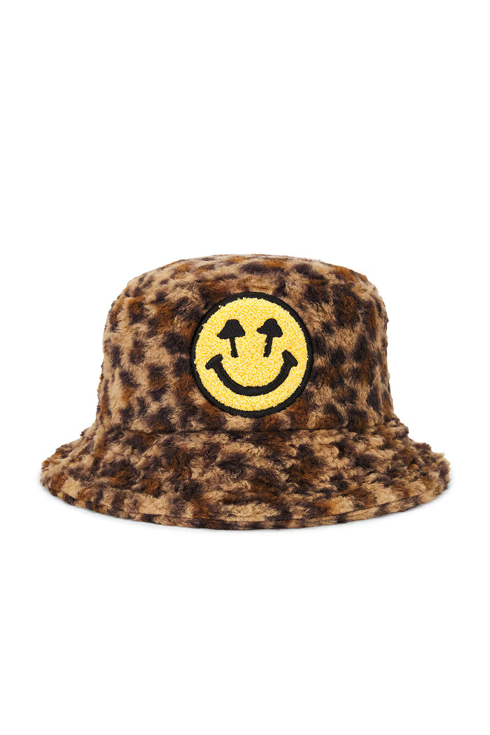 Bucket Hat - Leopard sherpa