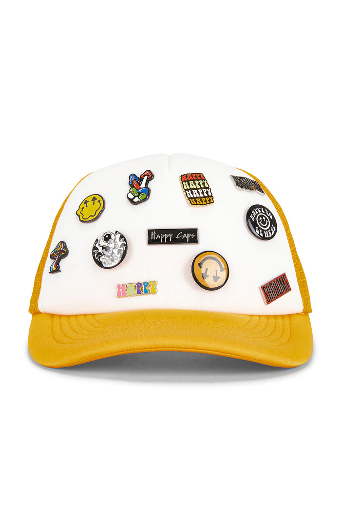 Pin Trucker - White/Gold