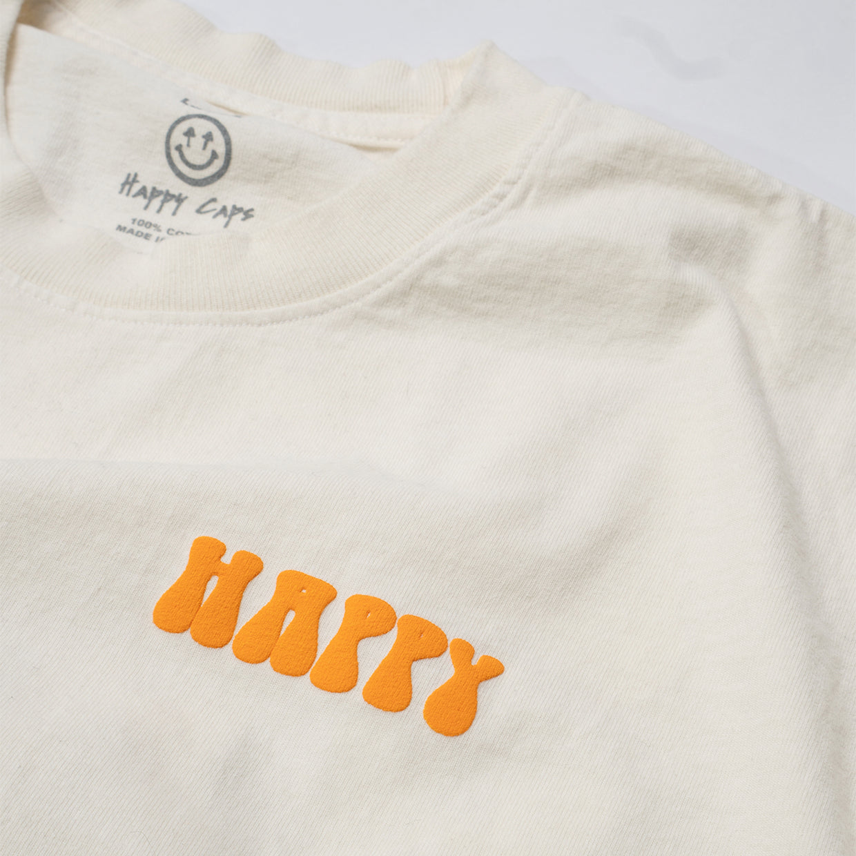 Happy Stack T-Shirt – Bone