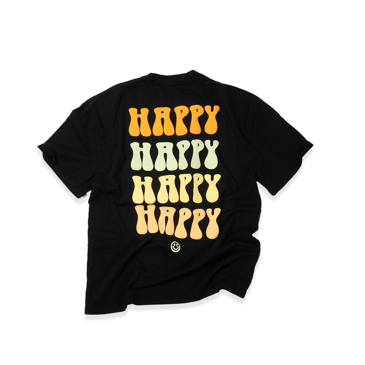 Happy Stack T-Shirt – Black