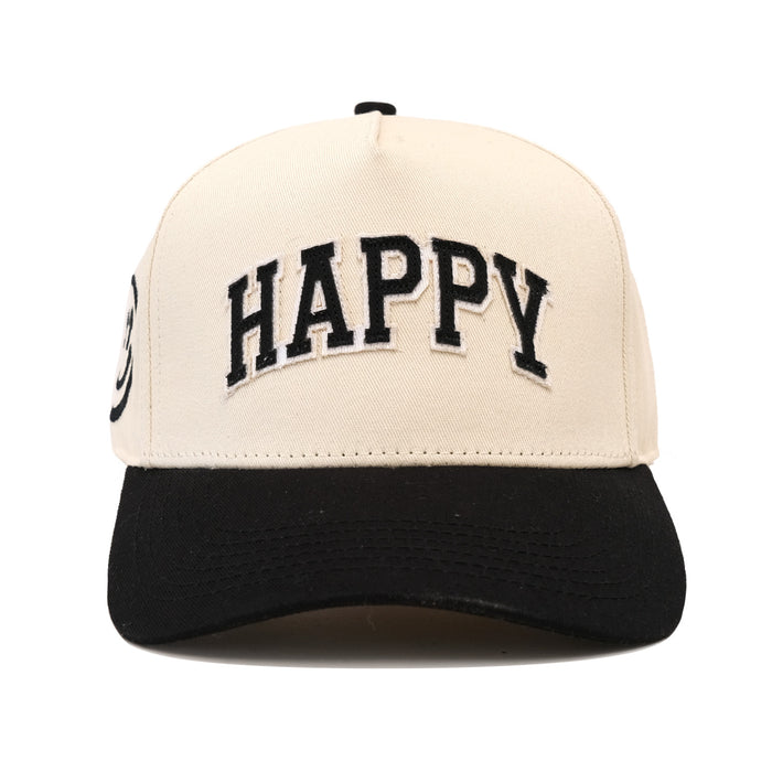 Campus Snapback Hat - Bone/Black