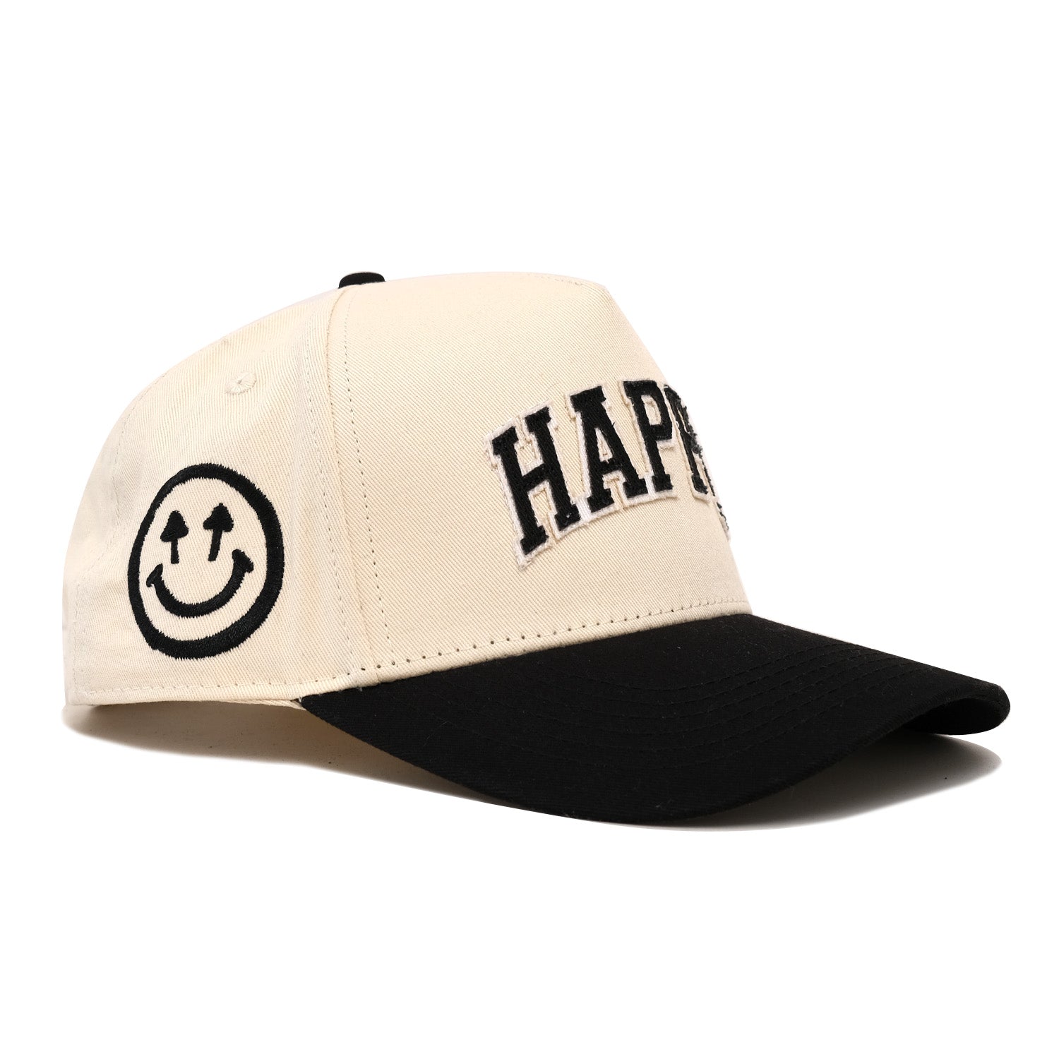 Campus Snapback Hat - Bone/Black