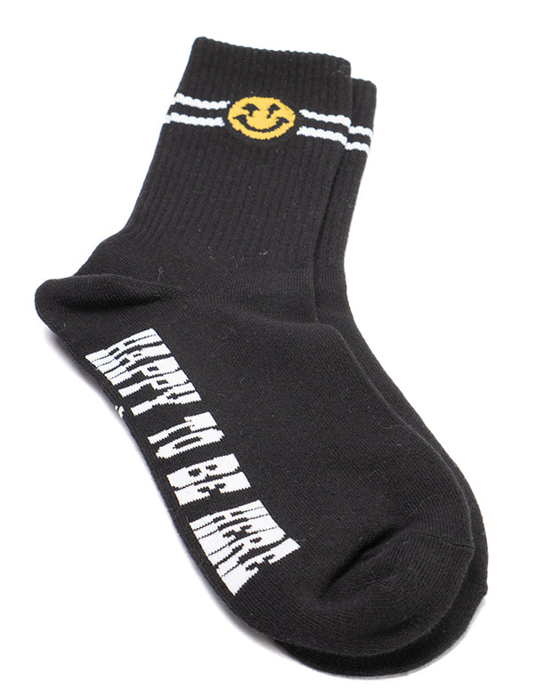 Happy To Be Here Socks - Black