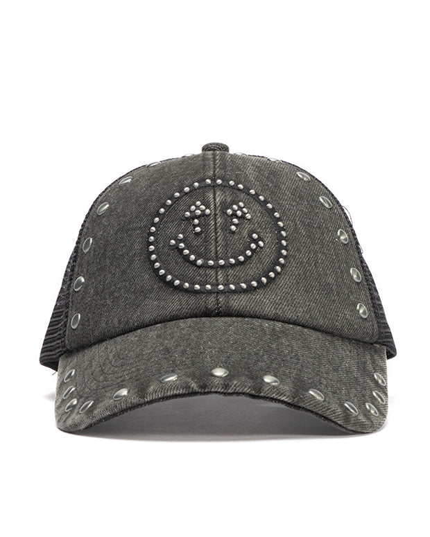 Studded Smiley Snapback