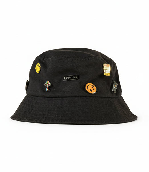 Pin Bucket Hat - Black – Happy Caps