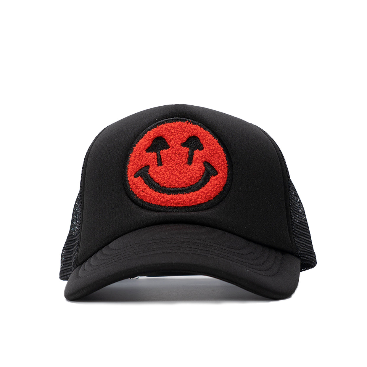 Double Blind Trucker with Red Smiley Face