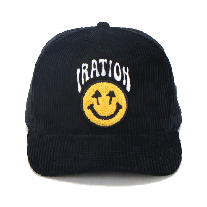 Happy Caps x Iration Corduroy Snapback (Black)