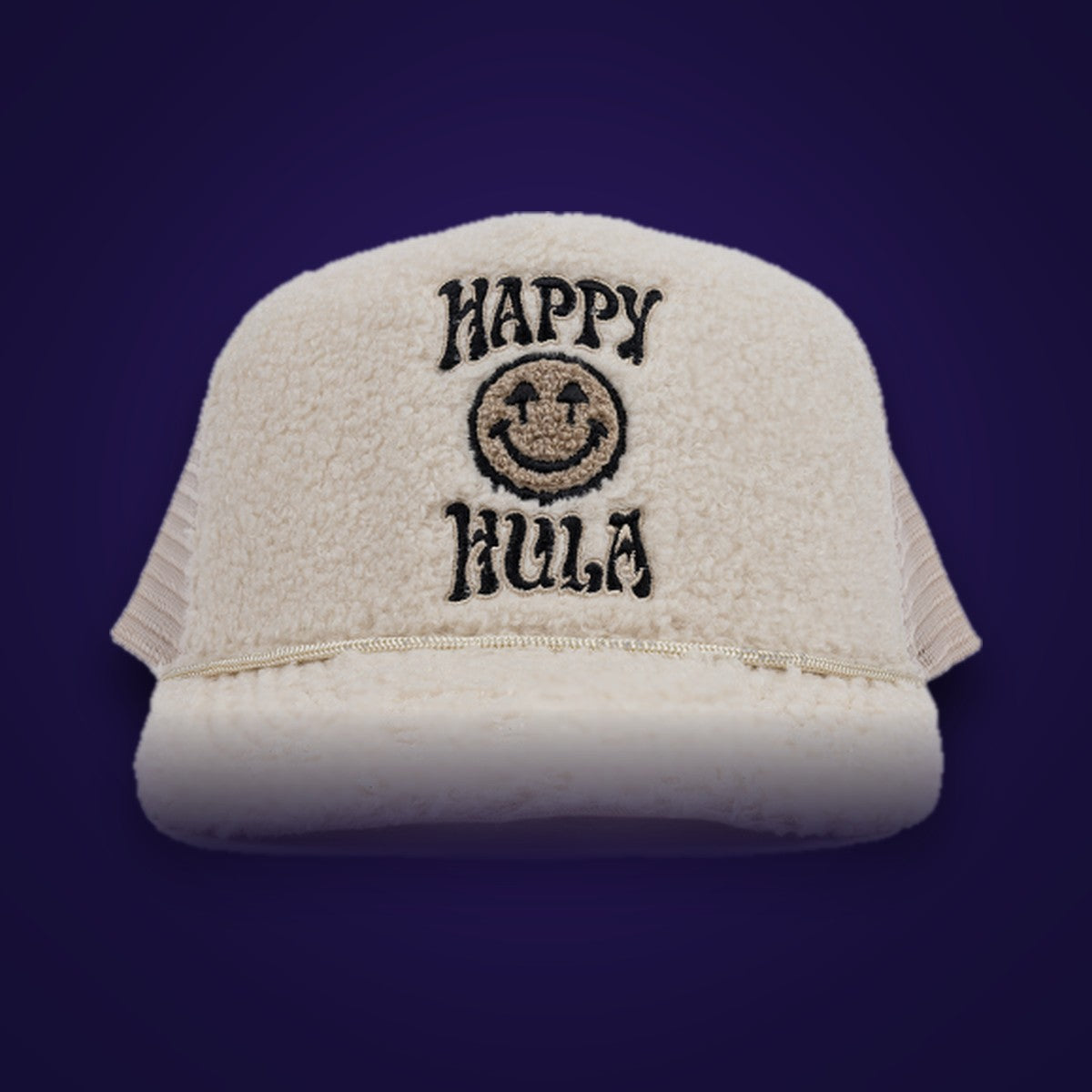 Happy Caps x Hulaween Sherpa Trucker - Bone