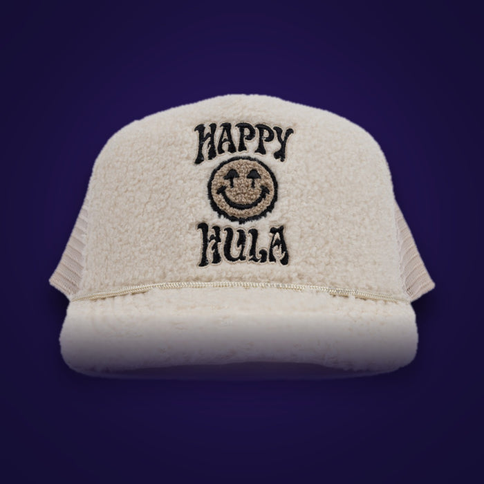 Happy Caps x Hulaween Sherpa Trucker - Bone