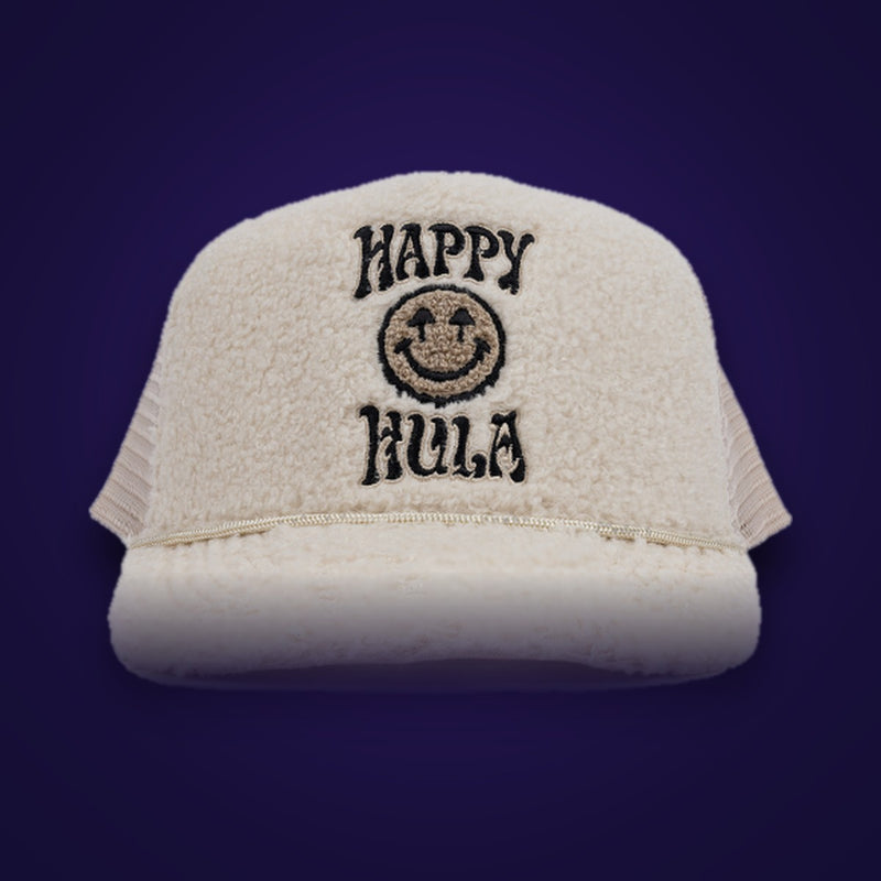 Happy Caps x Hulaween Sherpa Trucker - Bone