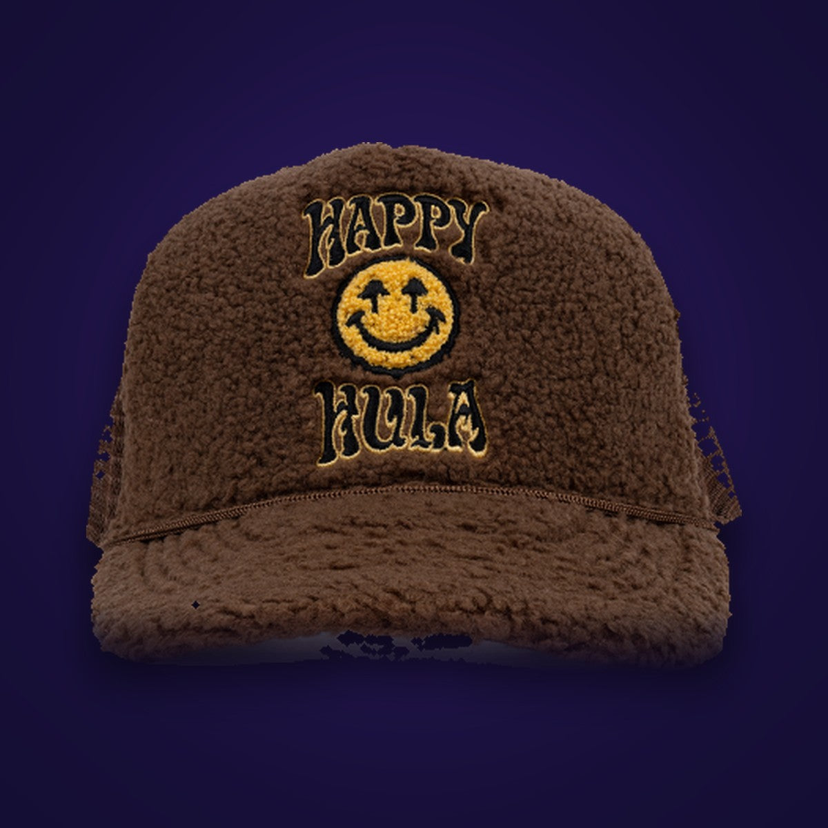 Happy Caps x Hulaween Sherpa Trucker - Brown