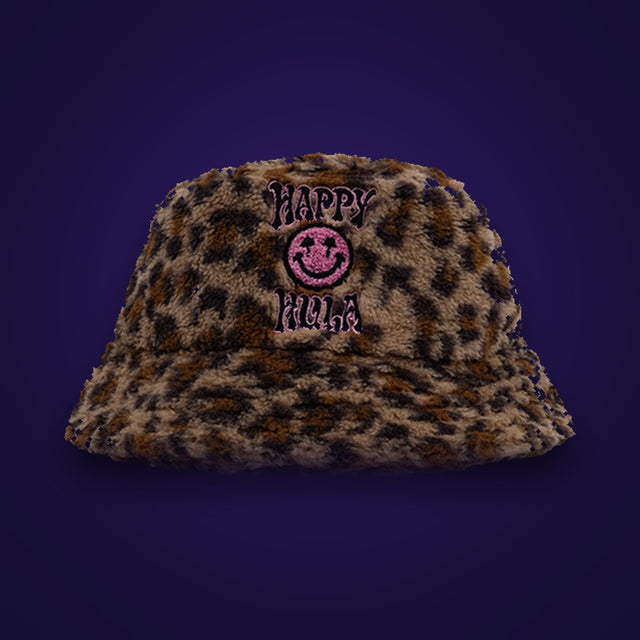 Happy Caps x Hulaween Sherpa Bucket - Leopard