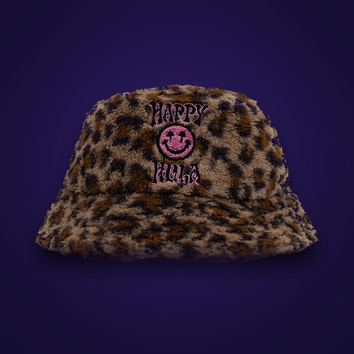 Happy Caps x Hulaween Sherpa Bucket - Leopard