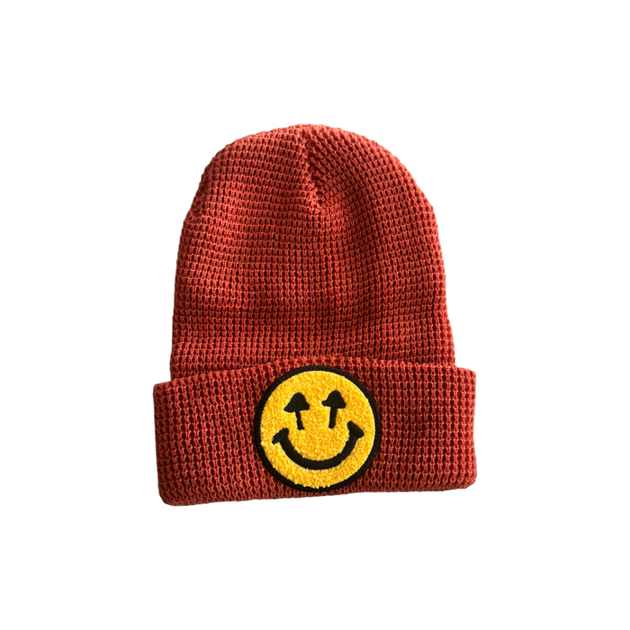 Classic Logo Cuff Beanie - Brick - Waffle