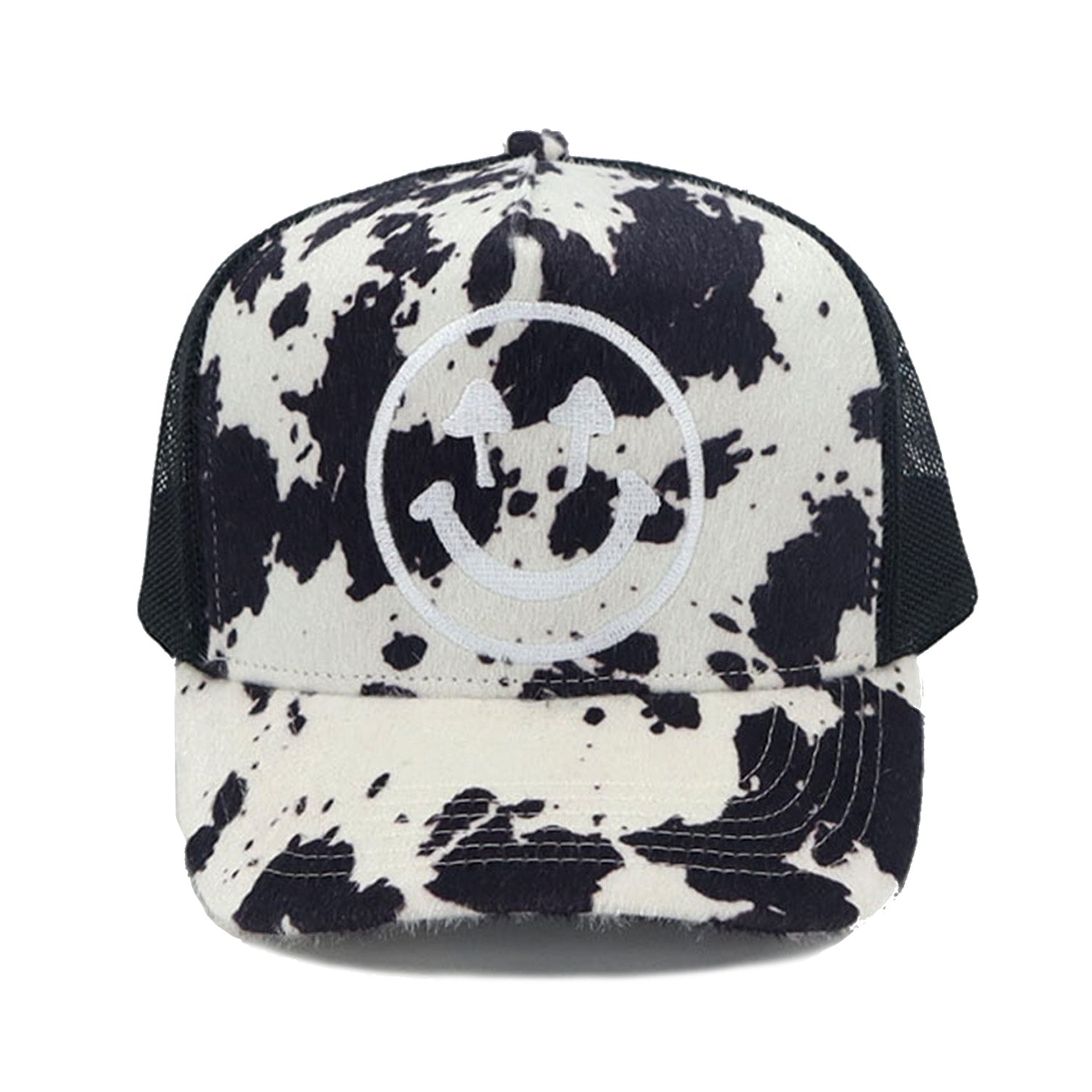 Pasture Trucker - Black & White Cowhide