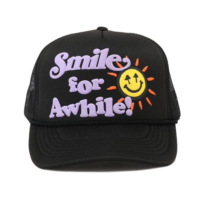 Smile for Awhile Trucker - Black
