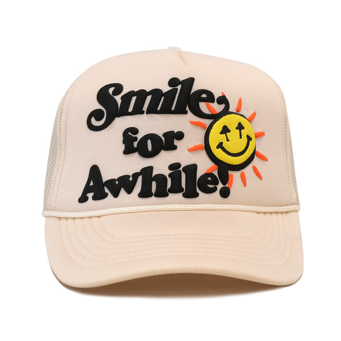 Smile for Awhile Trucker - Bone