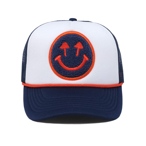Double Blind Trucker - Navy & Orange